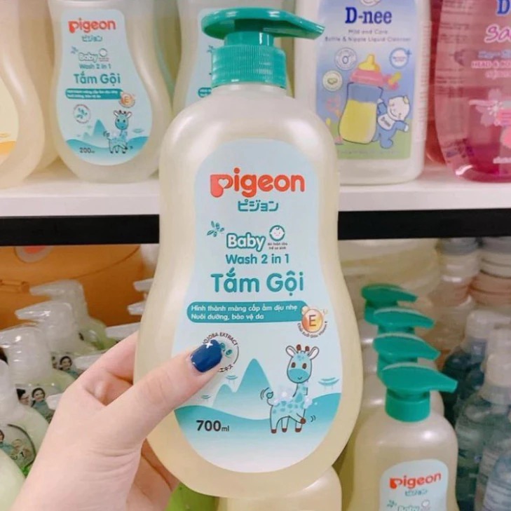 Sữa Tắm Gội Toàn Thân Pigeon Cho Bé 2in1 700ml An Toàn Thơm Dịu Nhẹ Cho Da Bé