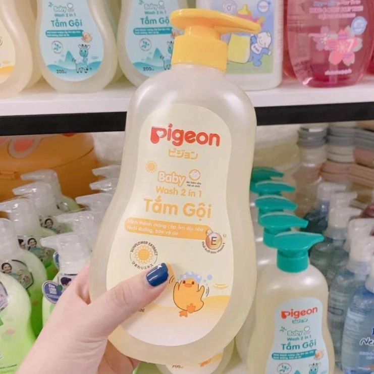 Sữa Tắm Gội Toàn Thân Pigeon Cho Bé 2in1 700ml An Toàn Thơm Dịu Nhẹ Cho Da Bé