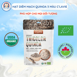 Hạt Diêm Mạch Quinoa 3 Màu Hữu Cơ C’lavie Giàu Chất Xơ Giảm Thèm Ăn Tốt Cho Người Tiểu Đường 200g