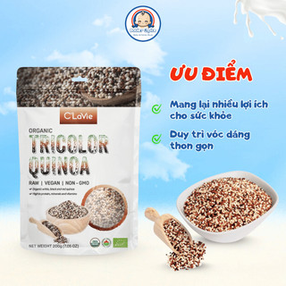 Hạt Diêm Mạch Quinoa 3 Màu Hữu Cơ C’lavie Giàu Chất Xơ Giảm Thèm Ăn Tốt Cho Người Tiểu Đường 200g