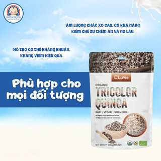 Hạt Diêm Mạch Quinoa 3 Màu Hữu Cơ C’lavie Giàu Chất Xơ Giảm Thèm Ăn Tốt Cho Người Tiểu Đường 200g