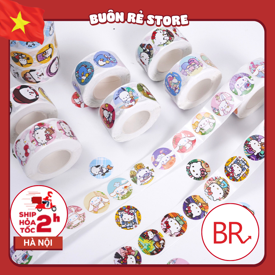 Set 5 Cuộn 500 Sticker Hình Thú Dễ Thương–Decal Dán Con Vật Ngộ Nghĩnh ...
