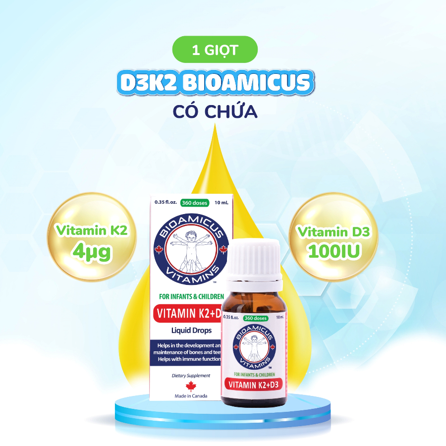 Bộ Đôi Cho Bé - BioAmicus Vitamin K2D3 & BioAmicus Omega-3 DHA