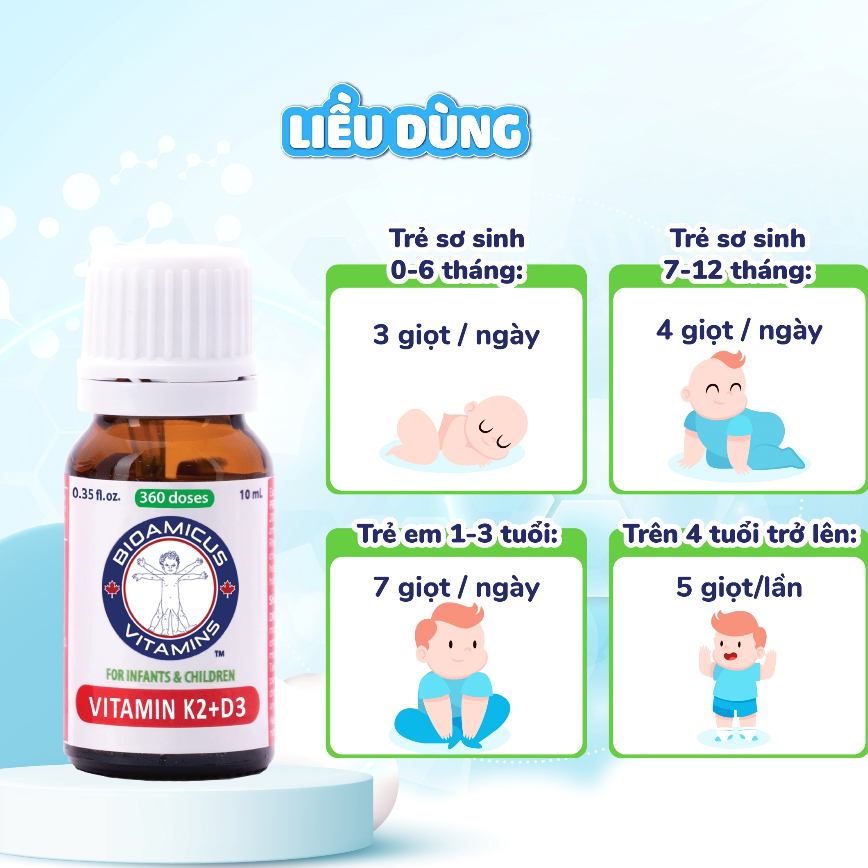 Bộ Đôi Cho Bé - BioAmicus Vitamin K2D3 & BioAmicus Omega-3 DHA