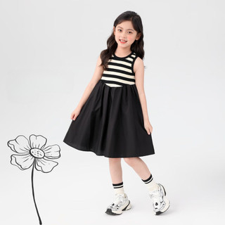 Váy Cho Bé Gái, Váy Sát Nách  Kẻ Sọc Váy Xòe Cá Tính Năng Động Chất Liệu Cotton