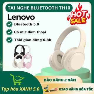 Tai Nghe Bluetooth Chụp Tai Lenovo TH10 Âm Thanh Hay, Giảm Ồn, Chống Thấm Nước, Có Mic Đàm Thoại