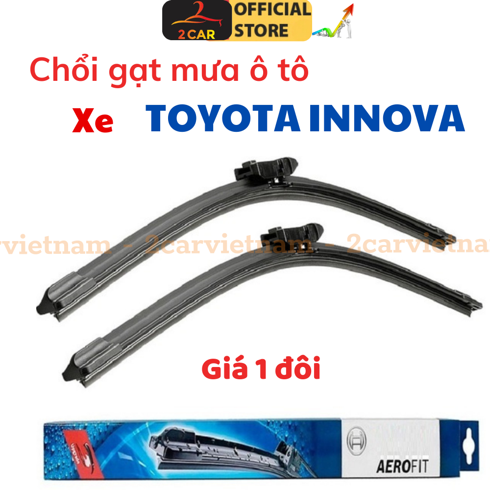 Gạt mưa kính trước xe Toyota Innova / Innova Cross 2006- 2023, 2024, 2025 ,  20gạt mềm không xương Silicon ( Giá 1 đôi )