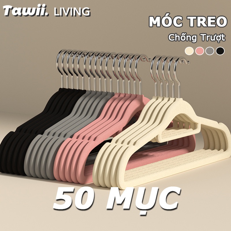 Tawii. Móc Treo Quần Áo Chống Trượt Móc Quần Áo Xoay 360 phơi quần áo không bị biến dạng