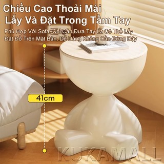 KUKA  Bàn sofa hoạt hình bàn cà phê nhỏ đa năng thiết kế đồ họa độc quyền chất liệu PP dày 3cm