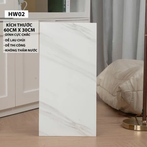 combo 50 tấm dán tường phủ nhựa PVC 3D Kích Thước 60 x 30 cm tráng nhôm mặt sau xốp dán tường pvc vân đá bóng