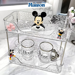 (HÀNG LOẠI 1) Kệ Mỹ Phẩm Để Bàn Acrylic Vân Kim Cương MAISON, Kệ Nhà Tắm Trong Suốt, Kệ Úp Ly Cốc Trưng Bày