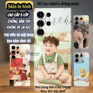 Miếng dán skin mặt lưng full viền IN YÊU CẦU cho S25 Ultra S24 Ultra S23 S22 Ultra Fold 3 4 5 Flip3 Fold 4