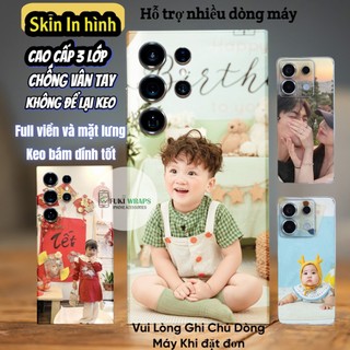 Miếng dán skin mặt lưng full viền IN YÊU CẦU cho S25 Ultra S24 Ultra S23 S22 Ultra Fold 3 4 5 Flip3 Fold 4