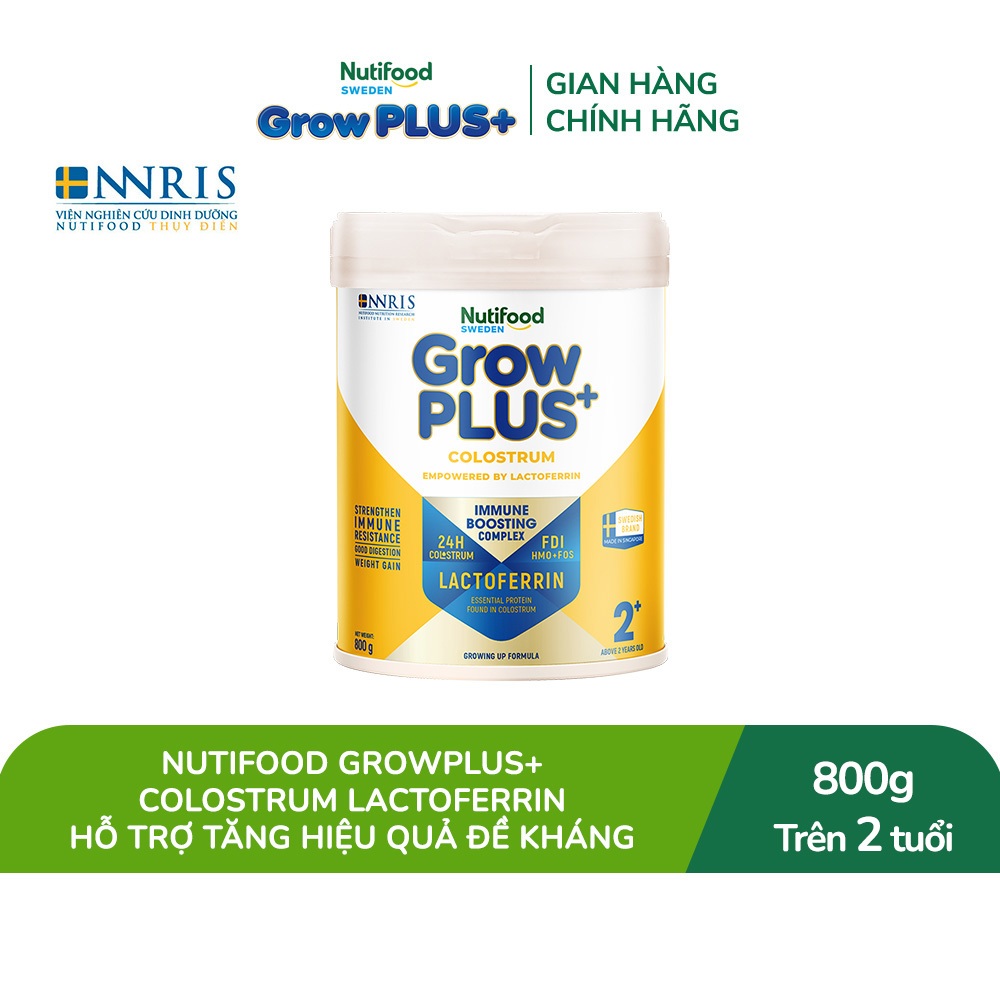 [Livestream Lucie] Sữa bột Nutifood Sweden GrowPLUS+ Colostrum Lactoferrin 2+ 800g