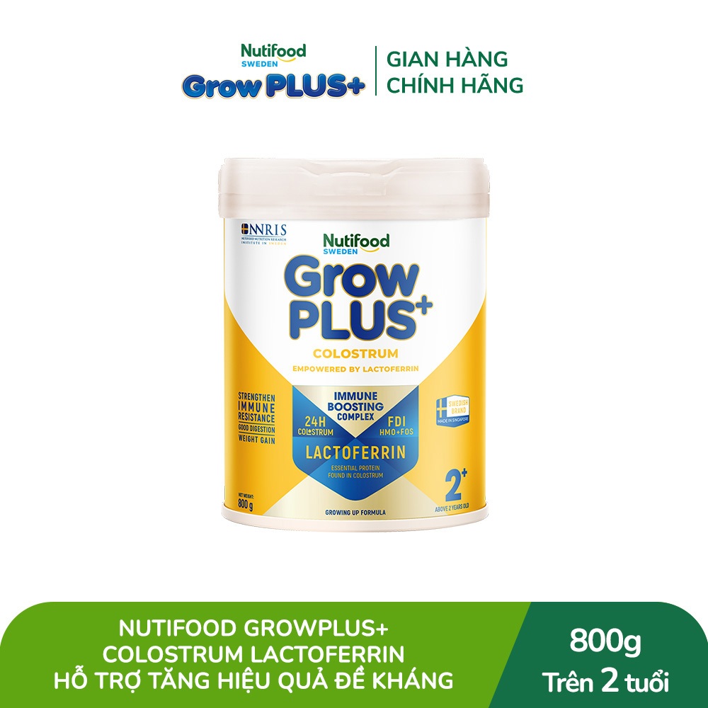 [Livestream Lucie] Sữa bột Nutifood Sweden GrowPLUS+ Colostrum Lactoferrin 2+ 800g