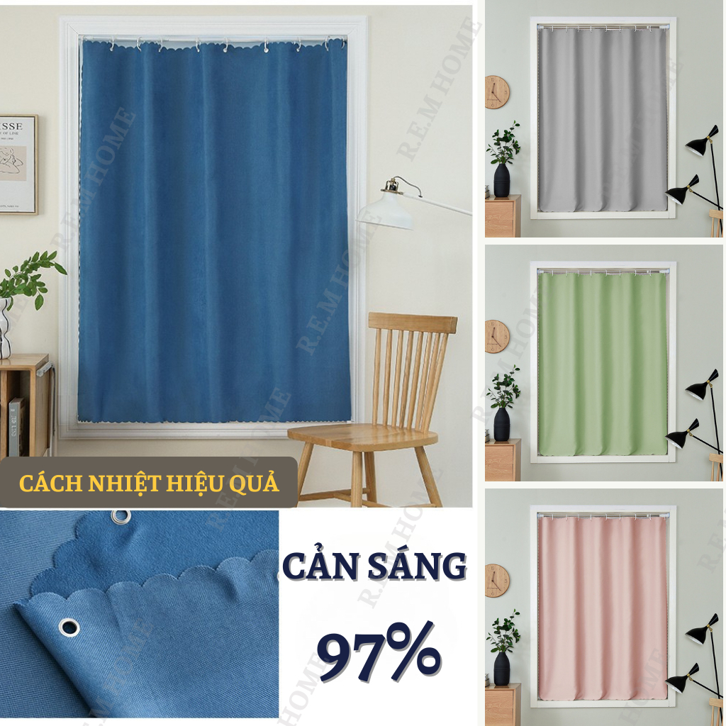 Rèm Cửa Sổ Che Nắng , Rèm Treo Phòng Khách Vải Gấm 3 Lớp Dày Dặn, Móc ...