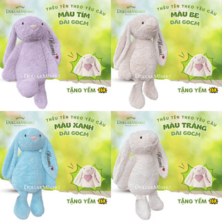 Thỏ Bông THÊU TÊN Theo Yêu Cầu, Thỏ Bông Mềm Dành Cho Bé Và Người Thương Size 60cm