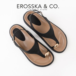 EROSSKA - Sandal xỏ ngón đi biển kiểu dáng đơn giản năng động màu nâu cao 2cm - SE013