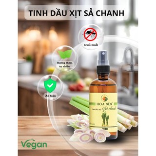 Tinh dầu Xịt Sả Chanh - Hoa Nén - Khử mùi, đuổi muỗi, thơm phòng, an toàn từ thiên nhiên - 100ml