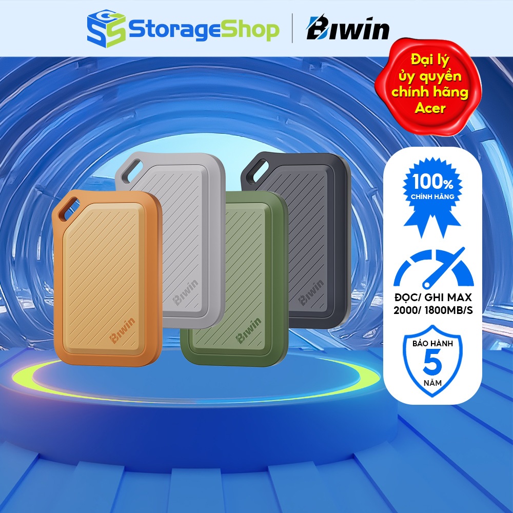 Ổ cứng di động SSD BIWIN Amber PR2000 USB 3.2/Type-C tương thích ...
