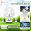 Quạt Tích Điện Năng Lượng Mặt Trời ABHOME Dùng 8-10h Tích Hợp Đèn, Sạc Điện Thoại