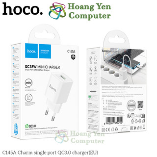Cốc Sạc Nhanh Hoco C145A 1 Cổng USB QC3.0, Sạc Nhanh 18W - BH 12 Tháng - Hoàng Yến Computer
