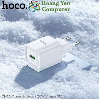 Cốc Sạc Nhanh Hoco C145A 1 Cổng USB QC3.0, Sạc Nhanh 18W - BH 12 Tháng - Hoàng Yến Computer