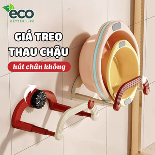 Giá treo chậu rửa treo tường ECO, Giá để đồ đa năng hút chân không dùng phòng tắm,điều chỉnh độ rộng