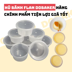 Lốc 5 10 50 Hũ Nhựa Đựng Bánh Flan Trong Suốt Có Nắp Đa Dụng - DoBaker chính hãng