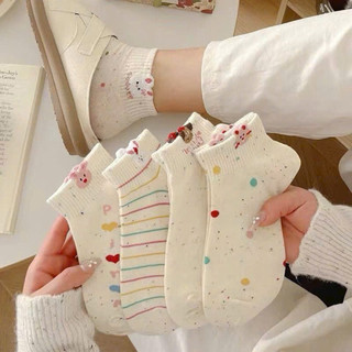 Túi 10 đôi tất muối tiêu cổ ngắn hình con vật tt82