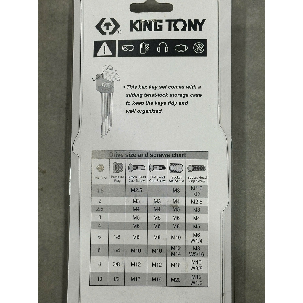 (CHÍNH HÃNG) Bộ lục giác bi, lục giác bông (hoa thị) có tem chính hãng Kingtony 9 cây cao cấp