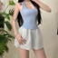 Quần Short Nỉ 2 Da Nữ Bigsize Cạp Chun Co Giãn, Quần Sooc Đùi Ống Rộng Cạp Cao Basic Dễ Phối-QSN001