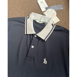 Áo polo golf Hazzy xuất hàn,thiết kế đơn giản tạo điểm nhấn 2 màu đen và trắng