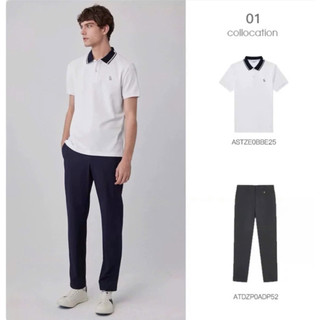 Áo polo golf Hazzy xuất hàn,thiết kế đơn giản tạo điểm nhấn 2 màu đen và trắng