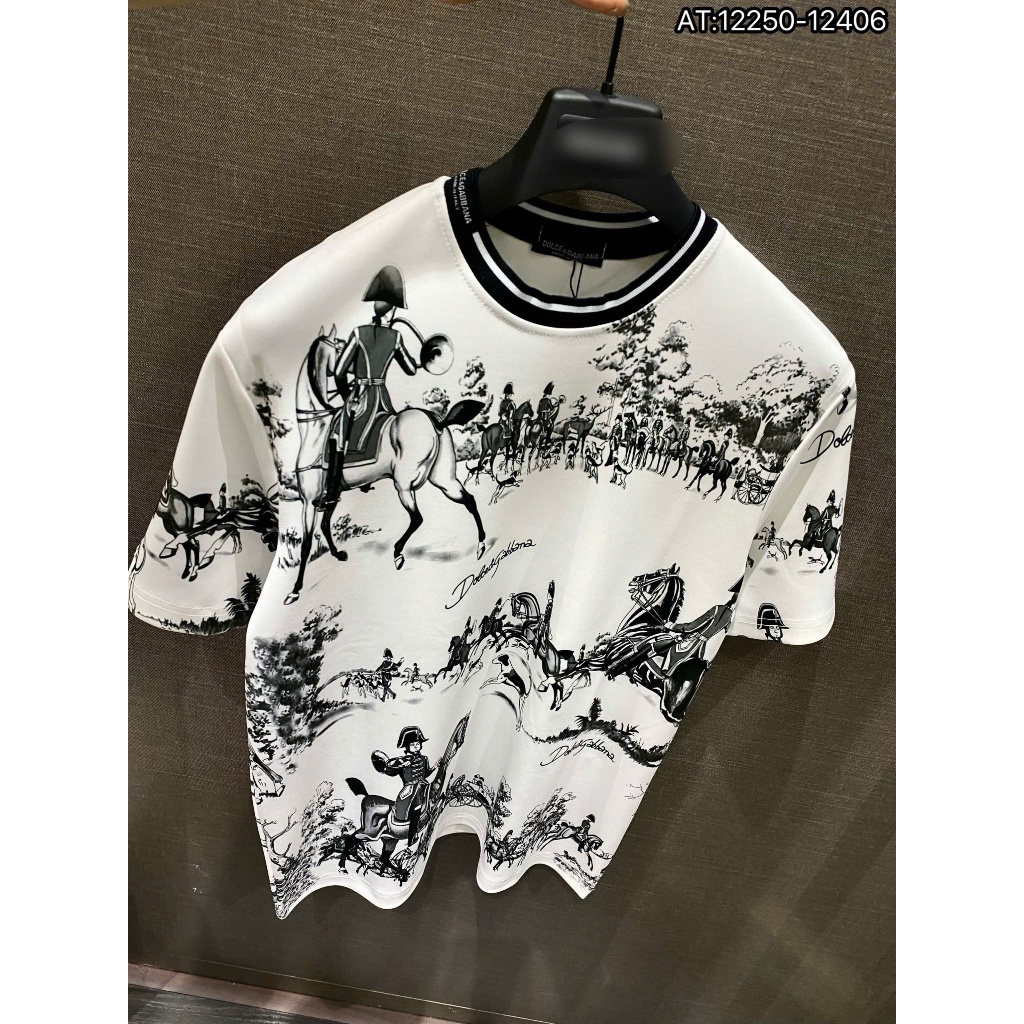 ÁO thun nam cổ tròn họa tiết thêu chất len tay ngắn phong cách trẻ trung chuẩn from
