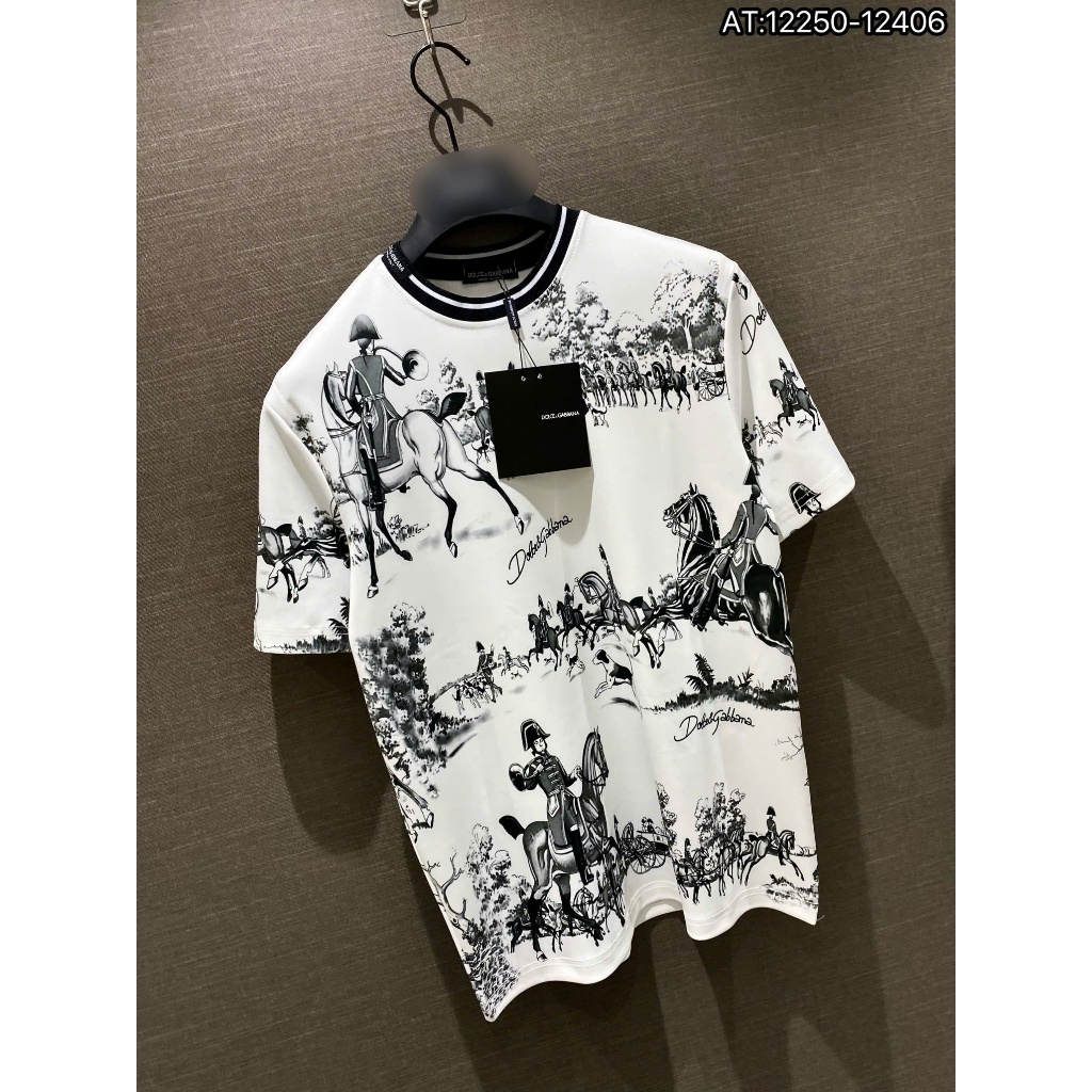 ÁO thun nam cổ tròn họa tiết thêu chất len tay ngắn phong cách trẻ trung chuẩn from