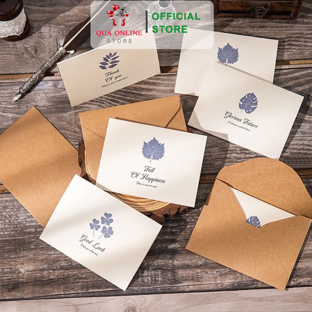 Thiệp Quà Tặng Chúc Mừng Họa Tiết Vintage, thiệp với họa tiết bắt mắt điểm nhấn cho món quà của bạn