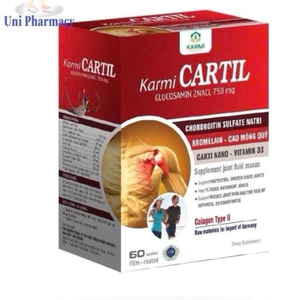 VIÊN XƯƠNG KHỚP CHÍNH HÃNG karmiCARTIL bổ sung glucosamin giảm đau xương khớp , làm trơn ổ khớ , giúp vận động linh hoạt