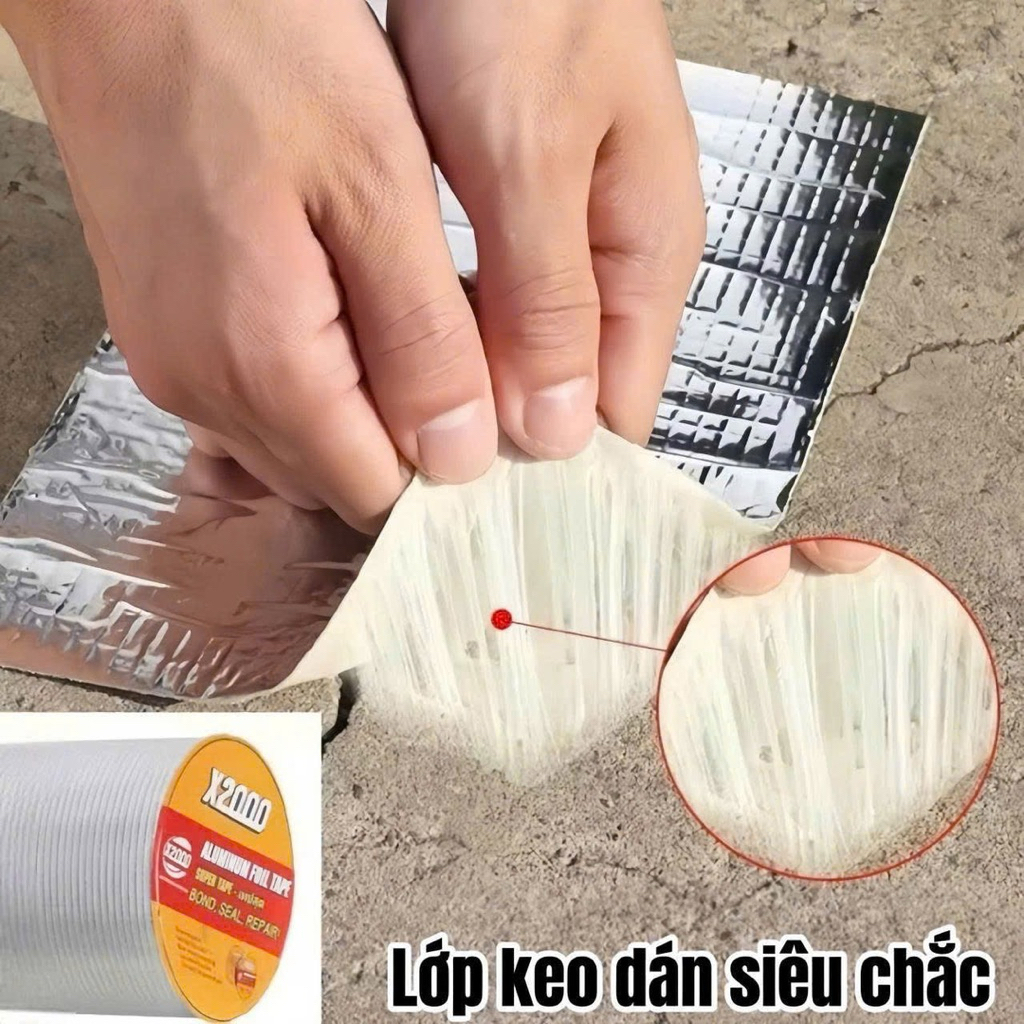 Băng Keo Chống Thấm Siêu Dính X2000 Khổ Lớn 100CM Băng keo Chống Thấm Dột, Dán Mái Tôn, Tường, Ống Nước 5 Mét