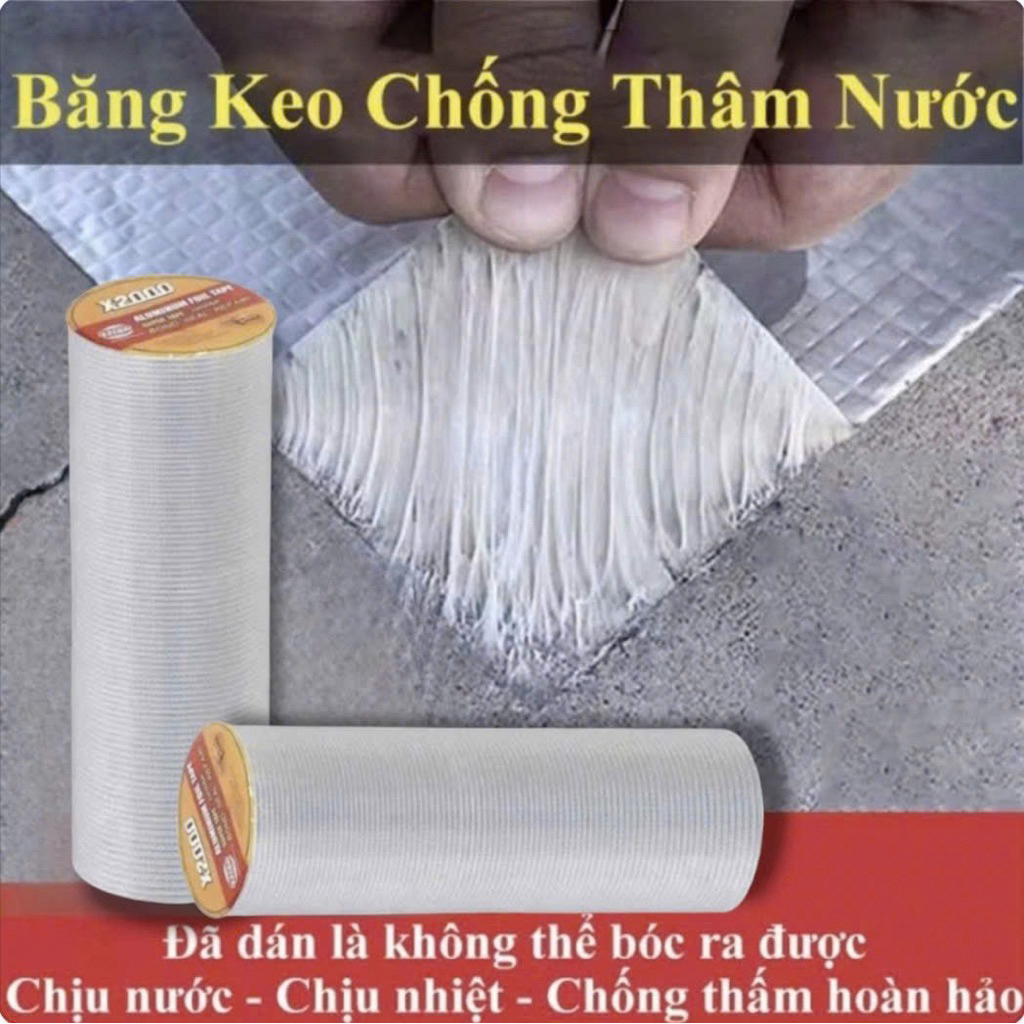 Băng Keo Chống Thấm Siêu Dính X2000 Khổ Lớn 50CM Băng keo Chống Thấm Dột, Dán Mái Tôn, Tường, Ống Nước Hiệu Quả