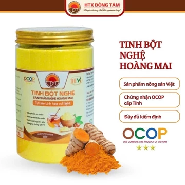 Tinh bột nghệ vàng/ tinh bột nghệ nếp đỏ/ tinh bột nghệ đen Hoàng Mai hộp 500g - HTX Đồng Tâm