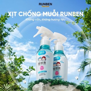 Xịt Muỗi Cho Bé RUNBEN Chai Xịt Chống Muỗi Và Côn Trùng An Toàn Dưỡng Ẩm Cho Trẻ Sơ Sinh Không Cồn