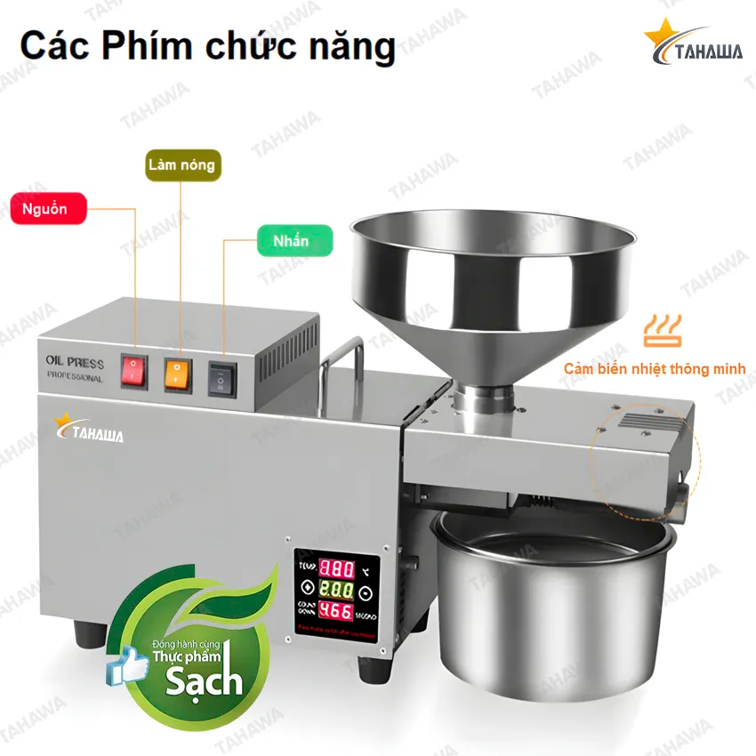 Máy ép dầu thực vật Tahawa TH-S9S - Hàng nhập khẩu Nhật Bản - Máy mới như hình