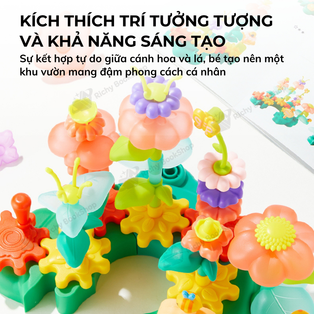 Bộ lắp ghép khu vườn hoa xoay kỳ diêu Mideer Rotating Garden Puzzle Blocks