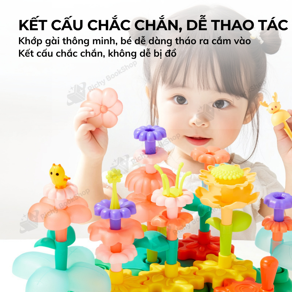 Bộ lắp ghép khu vườn hoa xoay kỳ diêu Mideer Rotating Garden Puzzle Blocks