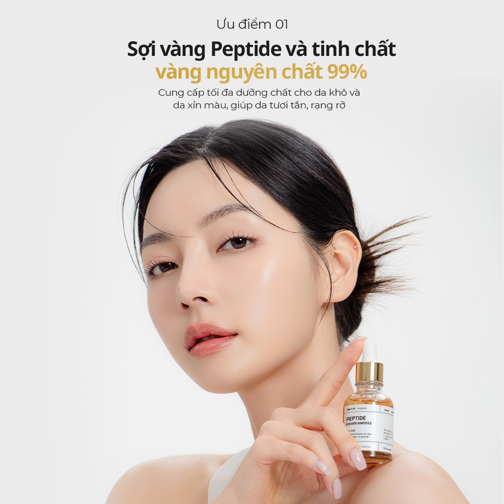 [DEAL ĐỘC QUYỀN] Tinh chất cải thiện độ đàn hồi da làm sáng da BOM Peptide Power Ampoule 30ml