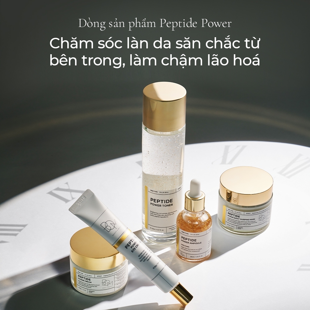 [DEAL ĐỘC QUYỀN] Tinh chất cải thiện độ đàn hồi da làm sáng da BOM Peptide Power Ampoule 30ml