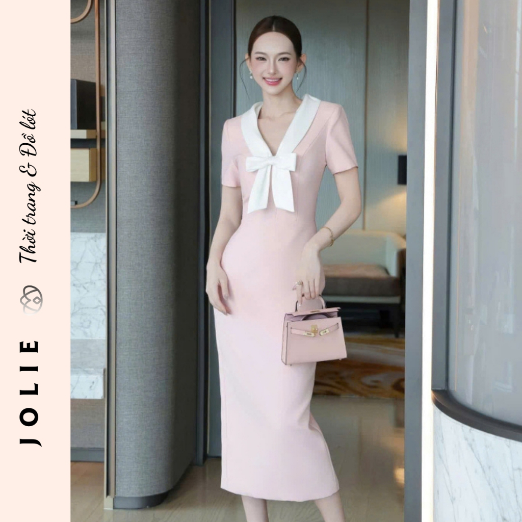 Váy Đầm Body Cổ Vest Thanh Lịch