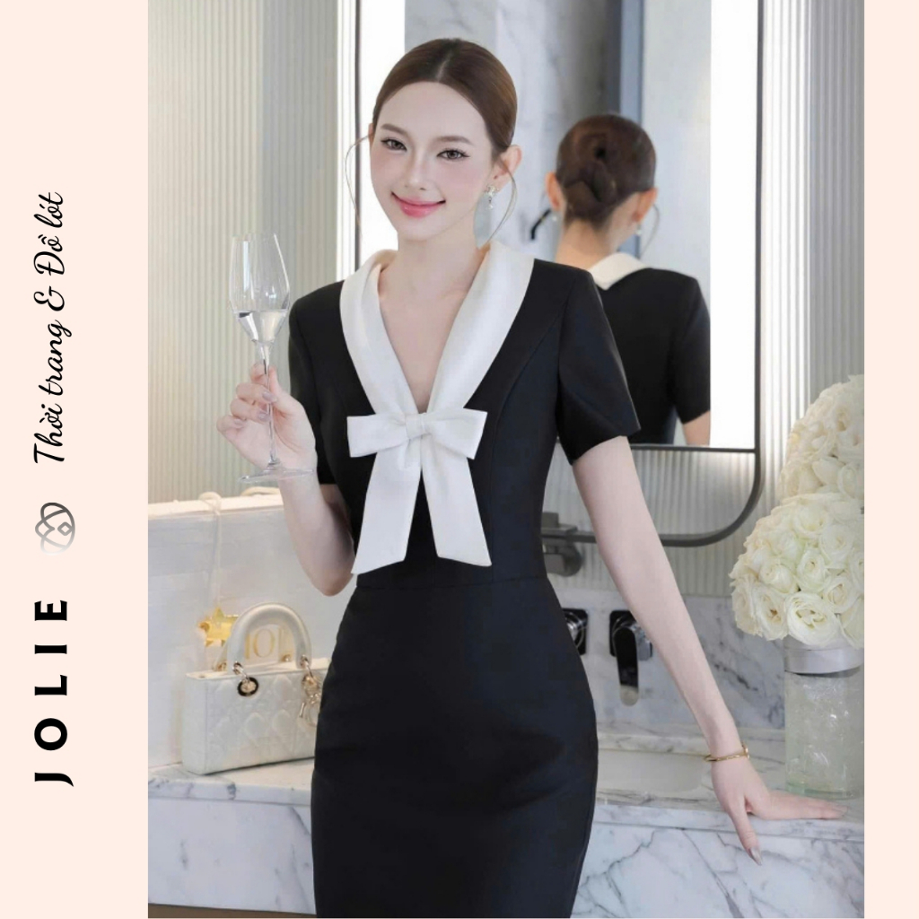 Váy Đầm Body Cổ Vest Thanh Lịch
