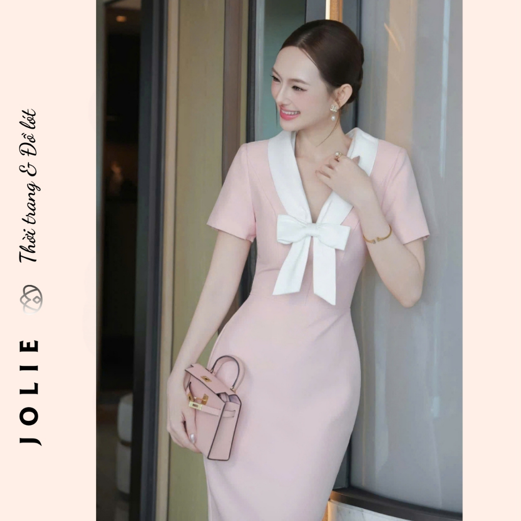 Váy Đầm Body Cổ Vest Thanh Lịch
